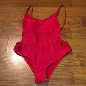 BRAND NEW RED ONE PIECE BATHING SUITE SZ.M